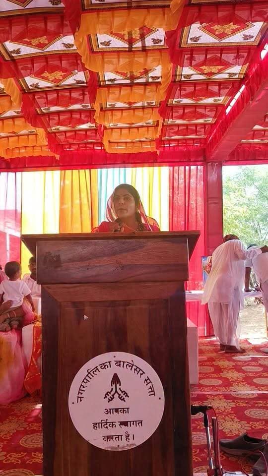 चामुंडा माता मंदिर में बहिन फूलकंवर का उद्बोधन, भाजपा का कार्यकर्ता सम्मेलन