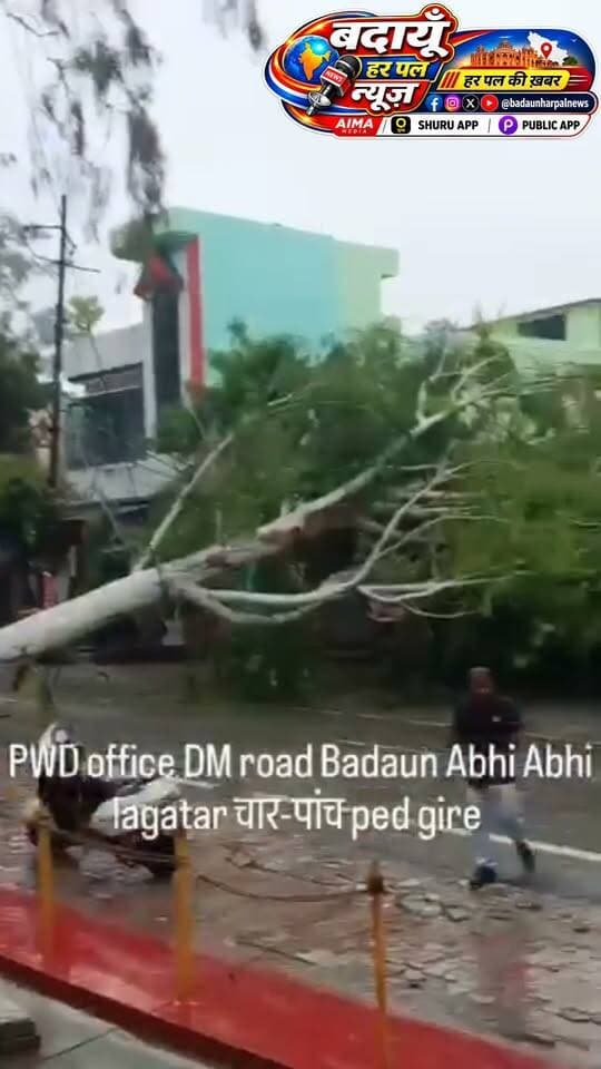 🌧 बदायूं में आज मूसलाधार बारिश के चलते डीएम रोड स्थित PWD कार्यालय के पास पेड़ गिरने से आवागमन बाधित हो गया है।
▪️घटना: भारी बारिश और तेज हवाओं के कारण डीएम रोड पर पेड़ गिर गए।
▪️प्रभाव: कचहरी और डीएम कार्यालय की तरफ जाने वाला रास्ता बंद हो गया, जिससे लोगों को परेशानी का सामना करना पड़ा।
▪️अन्य नुकसान: शहर में जलभराव की स्थिति बन गई है और कई जगह जनजीवन अस्त-व्यस्त है। किसानों की धान व बाजरा की फसलों को भी भारी नुकसान हुआ है।
#badaunharpalnews #budaunharpal #badaunharpal #badaun #budaun #heavyrain बदायूँ हर पल न्यूज़ @badaunharpalnews