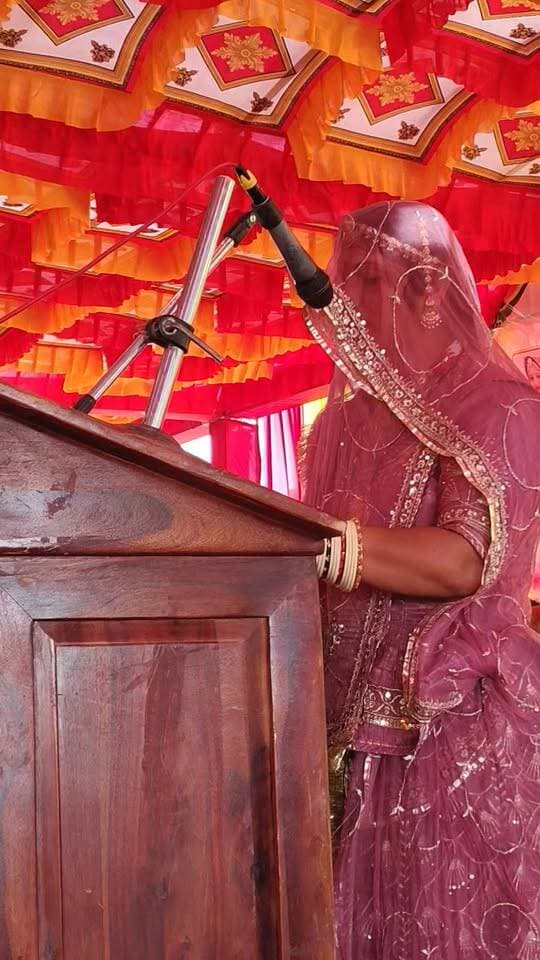बालेसर की नवनिर्वाचित चेयरमैन निरमा सांखला का उद्बोधन
