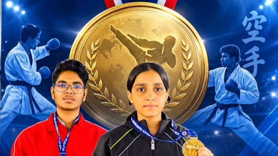 इंदौर में चमके पन्ना के देवेंद्रनगर के कराटेबाज, हरषित-रोहिणी ने 4500 खिलाड़ियों के बीच जीता गोल्ड