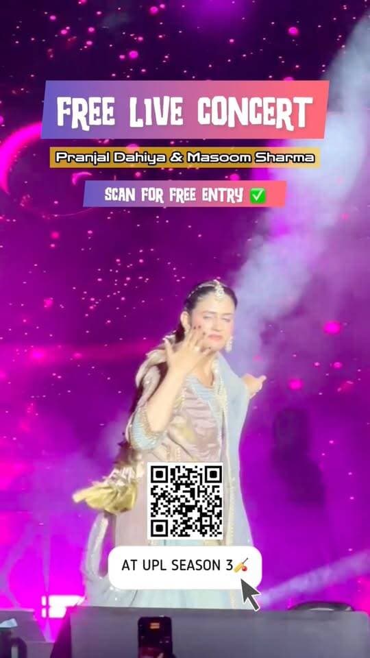 Dehradun, are you ready for the GRAND FINALE? 🏏🔥
UPL is all set to wrap up with a massive Closing Ceremony on 1st October at Rajiv Gandhi International Cricket Stadium, Dehradun! 🏟️✨
And making the night even crazier — Pranjal Dahiya & Masoom Sharma are coming LIVE to perform! 🎤🔥
🕒 Match starts: 3 PM onwards
🎟️ Entry: ABSOLUTELY FREE!
📲 Just scan the QR scanner above and book your tickets.
Get your squad ready because this is one finale you don’t want to miss! ❤️🔥
#UPL #UPL2026 #Dehradun #GrandFinale #ClosingCeremony #PranjalDahiya #MasoomSharma