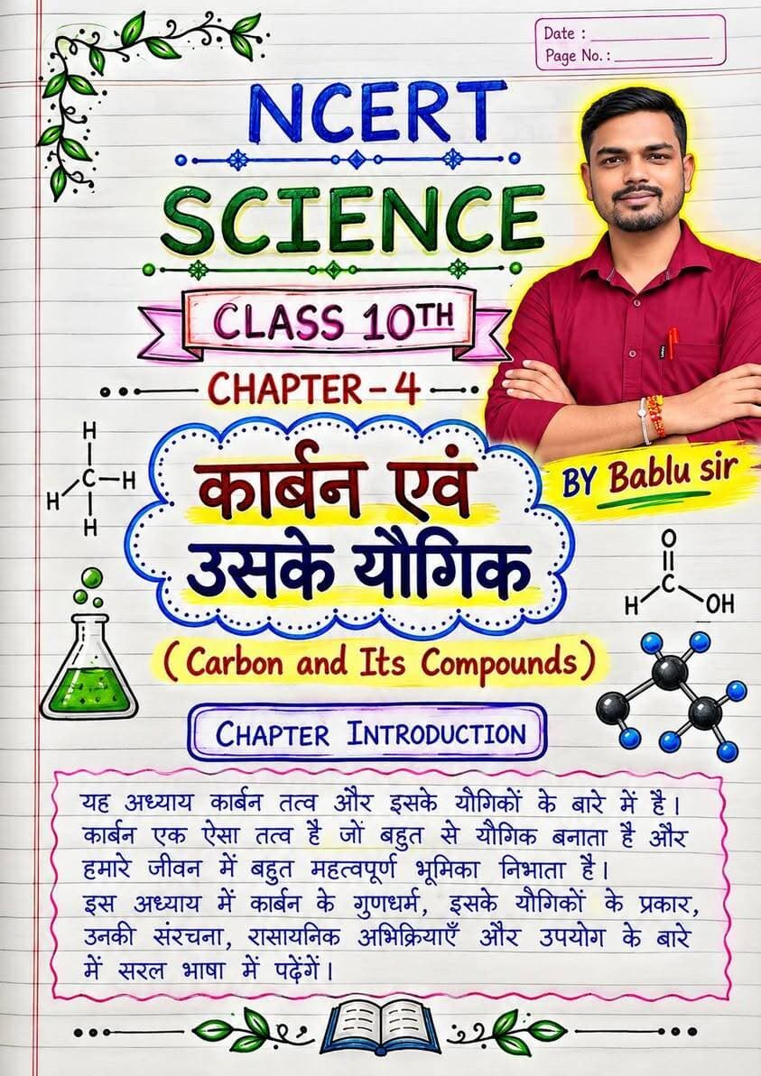 🔥 Science की जड़ी-बूटी 🌿 | Class 10 Science 🔥
📚 Carbon एवं उसके यौगिक — इस Chapter के सबसे जरूरी Exam-Oriented Points एक ही पोस्ट में!
Premium PDF ke liye contact Kare 6204961446
🎯 SSC • Board • Competitive Exams के लिए उपयोगी
🧠 पढ़ो कम, याद रखो ज्यादा!
📌 पोस्ट को Save + Share जरूर करें और ऐसे ही Science की जड़ी-बूटी Series के लिए Follow करें। ❤️
#ScienceKiJadibooti #Class10Science #CarbonAndItsCompounds #NCERTScience #ScienceNotes #Class10Notes #BoardExam #ScienceRevision #ExamPreparation #StudyWithUs #NCERT #ScienceImportantQuestions #BiharBoard #SSCScience #JadibootiSeries #BabluSir #BKRajClasses