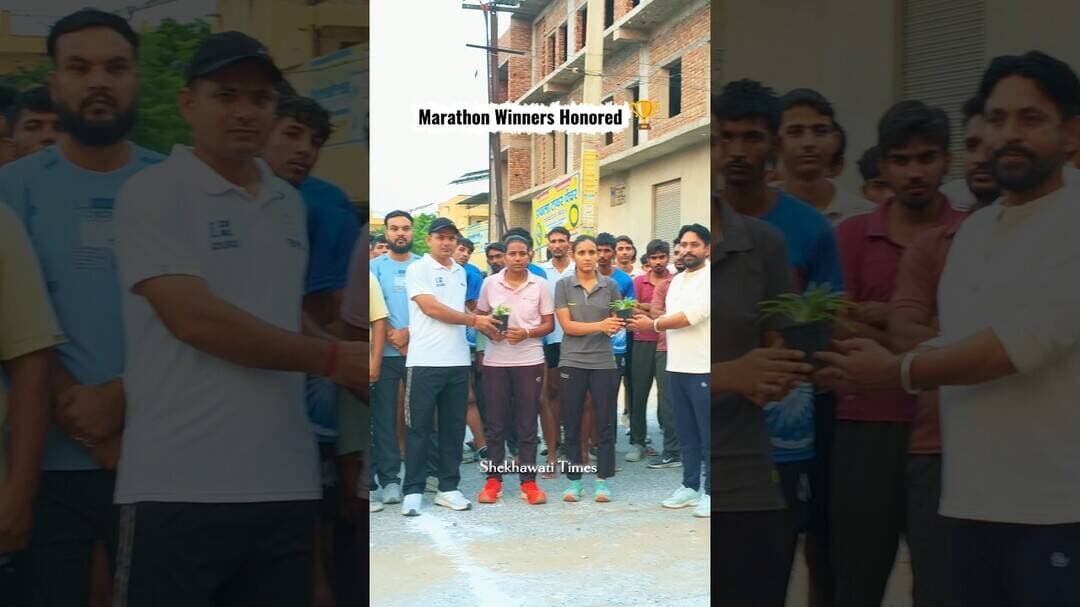 Chirawa Marathon Winners Honored 🏆#chirawa #jhunjhunu #police #dysp #rajasthan