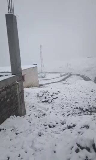 हिमाचल प्रदेश के जनजातीय जिला लाहुल स्पीति के काजा में हिमपात
'#Snowfall'#kaza#