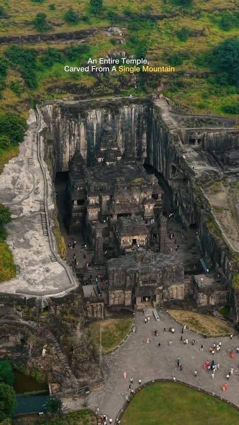Kailasa Temple, Ellora — an entire temple carved from a single rock. 🖤
Cave 16 at Ellora is the Kailasa Temple, dedicated to Lord Shiva and created in the 8th century. Instead of building upward, its makers carved downward into the rock, revealing an extraordinary temple complex from the mountain itself.
The closer you look, the harder it is to comprehend the scale of what was achieved centuries ago. Intricate pillars, sculptures, courtyards and an entire temple emerging from solid rock.
Some places are beautiful. Some make you wonder how they were even possible
📍Kailasa Temple, Ellora Caves, Maharashtra 🇮🇳
Save & Share ✅
Follow @aheshan.raja_ for more such content!!
No repost pls ❌
Story reshares are appreciat
#elloracaves #kailasatemple #Maharashtra #IncredibleIndia #indianheritage