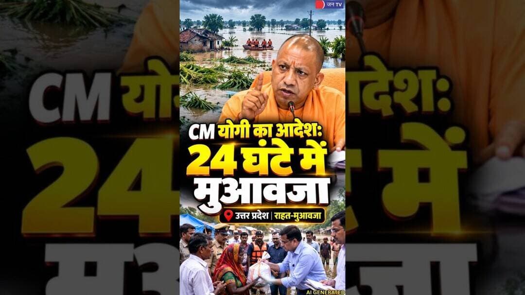 UP में अति वर्षा के बाद राहत-मुआवजा तेज, CM Yogi ने 24 घंटे में मदद पहुंचाने के दिए निर्देश