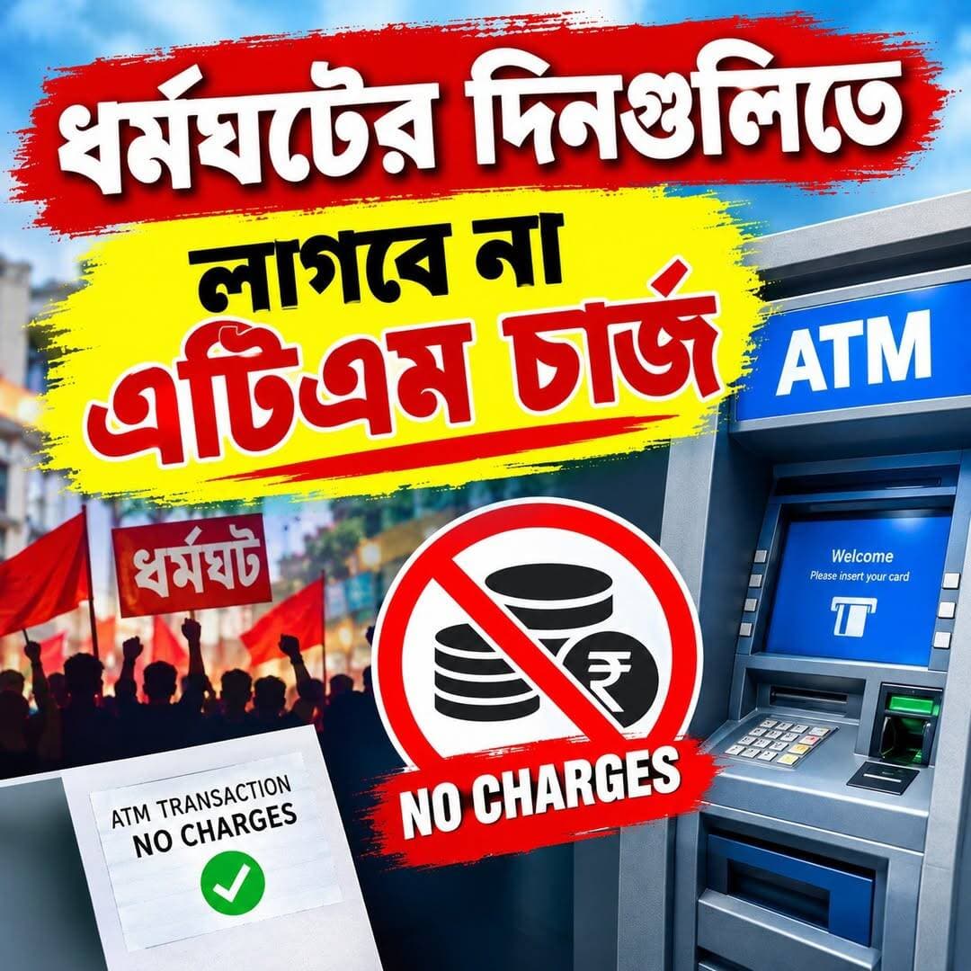 ধর্মঘটের দিনগুলিতে লাগবে না এটিএম চার্জ
<nis:link nis:type=tag nis:id=tv6বাংলা nis:value=tv6বাংলা nis:enabled=true nis:link/>