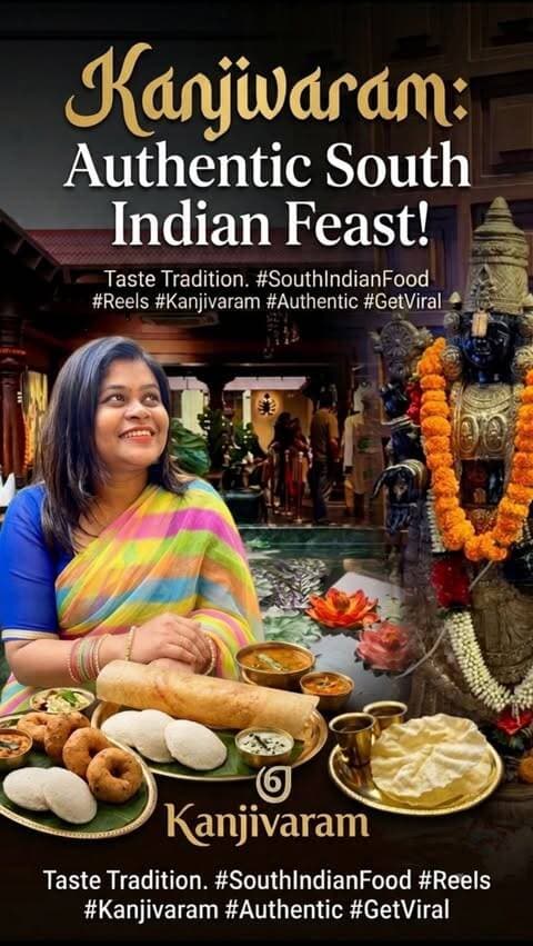 You didn’t just go out for South Indian food… you accidentally travelled South. 🌴✨
From the moment you step into Kanjivaraam, everything feels like a little escape — the traditional South Indian setting, the warmth, the details, the aromas and that unmistakable feeling of being transported somewhere far away from Gurgaon.
And then comes the food. 🤌🏻
Think soulful South Indian flavours, comforting classics, bold spices, freshly prepared dishes and that beautiful balance of textures and aromas that makes every bite feel like home.
What makes this place special is that it doesn’t stop at idli + dosa + sambar — it tries to bring the culture, hospitality and culinary traditions of the South to the table. Kanjivaraam itself draws inspiration from Madurai and the warmth of a traditional Tamil home. ✨
Basically…
Gurgaon outside.
South India inside. 🌿
If your idea of a good meal is food + culture + ambience + a little escape from the usual…
save this one. 🤍
📍 Kanjivaraam, Gurgaon
#Kanjivaraam #trendingreelsvideoviraltodayシ゚viralシfbreels #SouthIndianFood #GurgaonRestaurants #delhincrfoodie