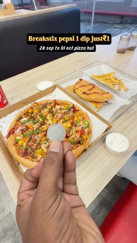 🍕 NEW OFFER ALERT 🔥
Pizza Hut is bringing a super exciting offer from 28th September to 1st October! 🤩
Get 3 Items at just ₹1!
✨ Garlic Breadstix
✨ Pepsi
✨ 1 Dip
Yes, 3 items for just ₹1! 😍🔥
📍 Offer valid all stores in (JHARKHAND).
📅 Valid from 28th September to 1st October 2026
Terms & Conditions:
- 3 items are available together at ₹1 on purchase of 1 eligible Pizza.
- Margherita, Schezwan Margherita, Chicken Sausage & American Nashville are not included in this offer.
- The offer is not applicable on meal deals/combos or MRP products.
- Taxes, if applicable, are additional.
- Offer cannot be exchanged for cash or combined with other offers unless specifically permitted.
- Availability is subject to applicable stock/offer conditions.
#PizzaHut #dhanbad #reels #pizzalover #dhanbadlover