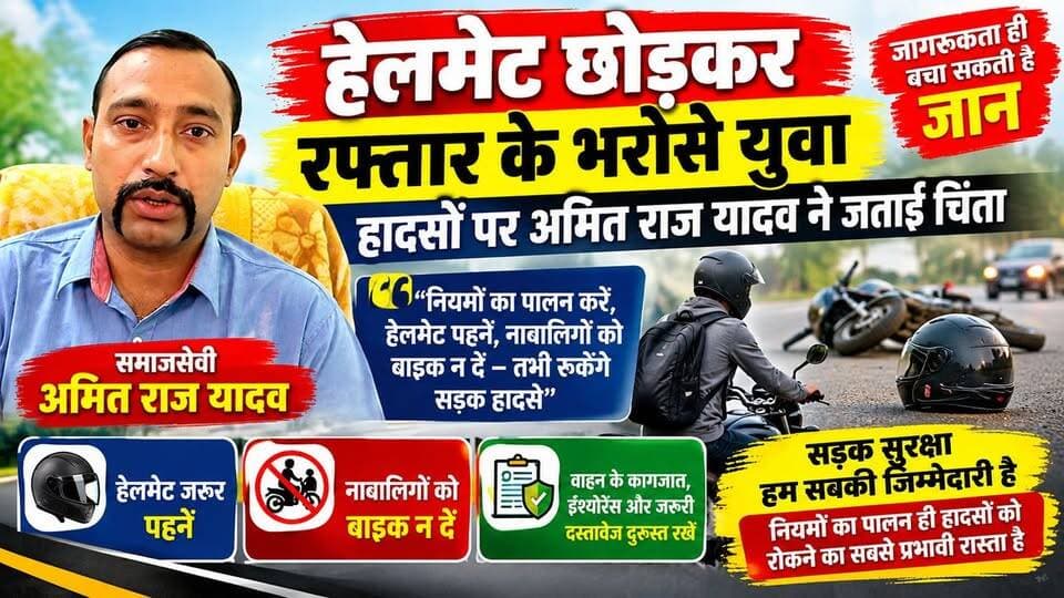 युवाओं की लापरवाही बन रही हादसों की वजह! अमित राज यादव बोले- जागरूकता ही बचाएगी जान #foodreview NS24x7 News