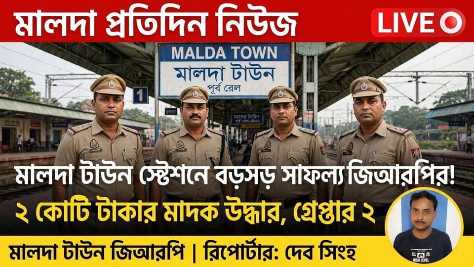 দেবু সিংহ মালদাঃ প্রায় ২ কোটি টাকার ব্রাউন সুগার সহ দুই কারবারীকে গ্রেপ্তার করল মালদা টাউন জিআরপি থানার পুলিশ৷ সোমবার ধৃতদের সাতদিনের পুলিশি হেপাজতের আবেদনে মালদা জেলা আদালতে পেশ করা হয়েছে৷
গোপন সূত্রে খবর পেয়ে জেলা পুলিশের ক্রাইম মনিটরিং গ্রুপ এবং জিআরপি থানার পুলিশ মালদা টাউন স্টেশনে ফাঁদ পাতে৷ ট্রেন মালদা টাউন স্টেশনে আসতেই তথ্য অনুযায়ী দুই কারবারীকে আটক করে তল্লাশি চালাতেই উদ্ধার হয় ২ কেজি ৫৮২ গ্রাম মাদক৷ গ্রেপ্তার করা হয় ওই দুই কারবারীকে৷ ধৃতদের নাম জুবাইল শেখ ও আলেপ শেখ৷ ধৃতরা কালিয়াচকের মোজমপুর ও মোমিনপাড়া এলাকার বাসিন্দা৷ প্রাথমিক জেরায় ধৃতরা জানিয়েছে, উদ্ধার হওয়া মাদক কামাখ্যা থেকে মালদায় নিয়ে আসার জন্য ধৃতদের ১০ হাজার টাকা করে দেওয়া হয়েছিল৷