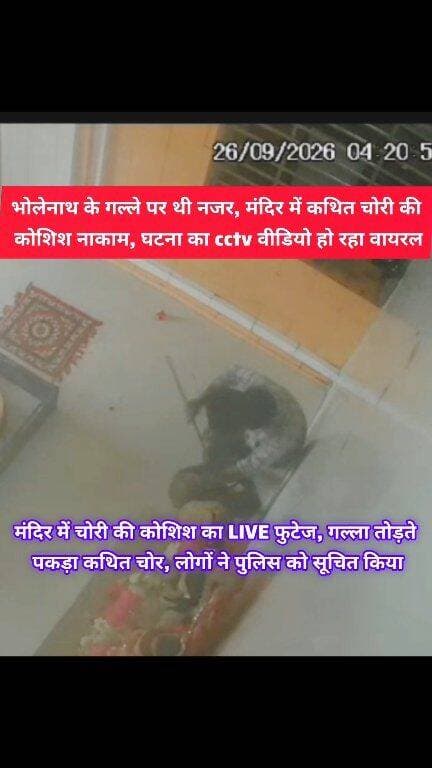 मंदिर में चोरी की कोशिश, भोलेनाथ का गल्ला तोड़ते कथित आरोपी दबोचा
#kalka #pinjore #panchkula #haryana #news