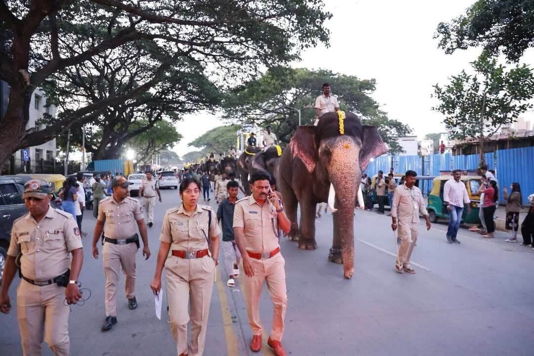 ಮುಂಬರುವ ಜಂಬೂ ಸವಾರಿ ಮೆರವಣಿಗೆಯ ಹಿನ್ನೆಲೆಯಲ್ಲಿ ಸುಗಮ ಸಂಚಾರ ಮತ್ತು ಭದ್ರತೆಗಾಗಿ, ದಿನಾಂಕ 27.09.2026ರಂದು ಸಂಜೆ ಡಿಸಿಪಿ ರವರುಗಳ ನೇತೃತ್ವದಲ್ಲಿ ಎಸಿಪಿ ರವರುಗಳೊಂದಿಗೆ ಪೂರ್ವಾಭ್ಯಾಸ ಜಂಬೂ ಸವಾರಿ ಮೆರವಣಿಗೆಯ ಮಾರ್ಗದುದ್ದಕ್ಕೂ ಸಂಚರಿಸಿ, ಪ್ರಮುಖ ರಸ್ತೆಗಳ ಪರಿಶೀಲನೆ ನಡೆಸಲಾಯಿತು. #dasara#Dasara2026