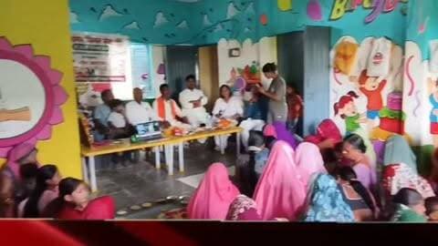 सेवा संकल्प अभियान के तहत चौमा के आंगनवाड़ी केंद्रों पर आंगन मिलन कार्यक्रम आयोजित