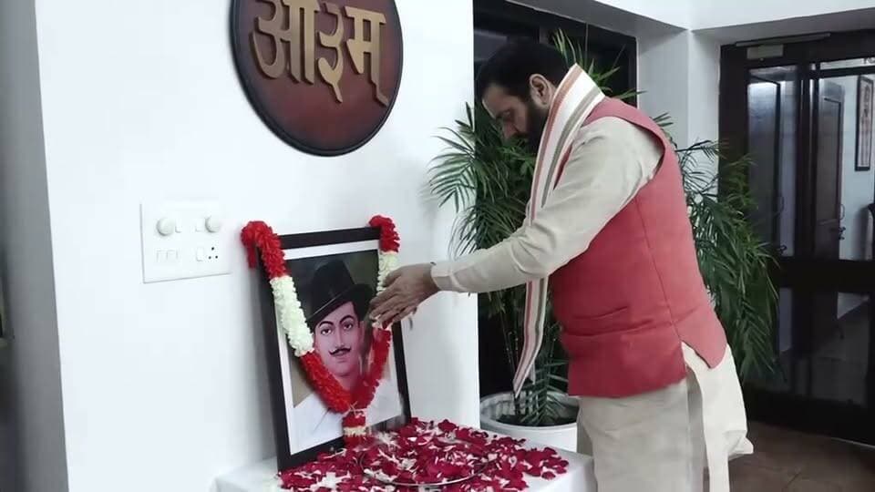 मुख्यमंत्री नायब सिंह सैनी ने शहीद ए आज़म भगत सिंह की जयंती पर किया उन्हें नमन
