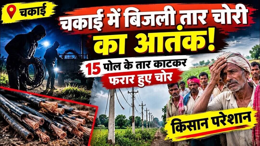चकाई में बिजली तार चोरी! रात के अंधेरे में 15 पोल साफ! बिजली तार चोर गिरोह से किसान परेशान #chakai