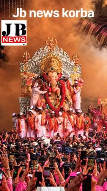 🙏 लालबाग के राजा की भव्य विदाई, अगले बरस तू फिर आना के जयघोष से गूंजा माहौल 👑#