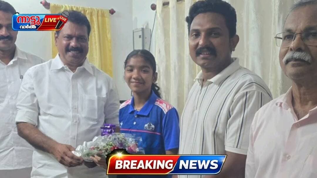 ടേബിൾ ടെന്നീസ് ദേശീയ ചാമ്പ്യൻഷിപ്പർ മൂന്നാം തവണയും വിജയം കൈവരിച്ച സെറാ സെബാസ്റ്റ്യൻ ആദരിച്ചു