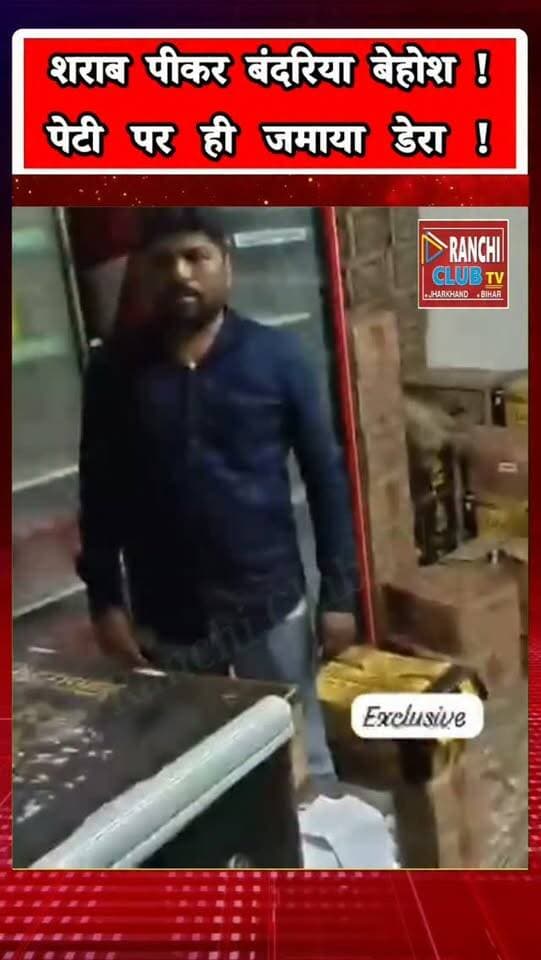 राँची में शराब दुकान में घुसी बंदरिया ! बोतल पीकर पेटी पर सो गई | Ranchi Monkey Viral Video
#Ranchi #Ormanjhi #RanchiNews #JharkhandNews #ViralVideo