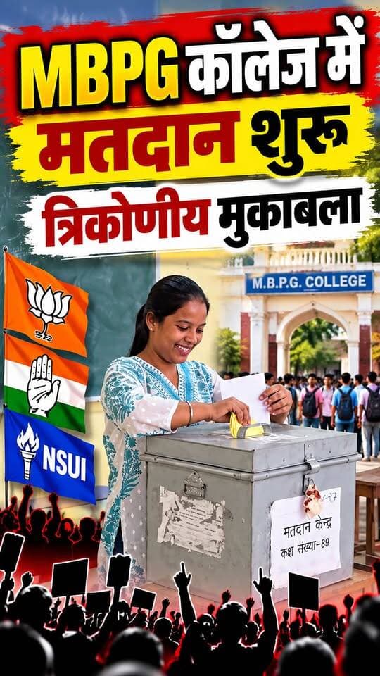 छात्र संख्या में कुमाऊं के सबसे बड़े महाविद्यालय #MBPG में कड़ी सुरक्षा के बीच मतदान ।। #एबीवीपी #एनएसयूआई और #निर्दलीय के बीच कड़ा मुकाबला