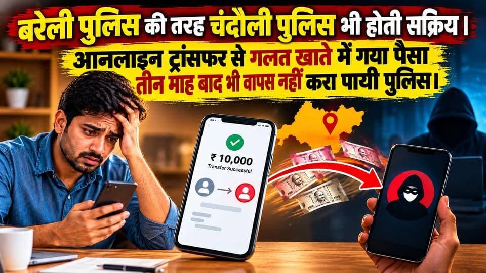 तीन जिलों के पुलिस अधीक्षकों तक बात पहुंचने के बावजूद साइबर फ्राड का नहीं मिला पैसा। खबरों के खिलाड़ी
#CyberFraud #cybercrime #OnlineScam #UPPolice #CyberCell #JusticeForVictim #CyberCrimeAwareness #NoRecovery #PoliceInaction #CyberThagi #DigitalIndia #CyberSecurity #CyberAlert #SafeBanking #LawAndOrder #Chandaulinews #chandaulicybercell #BreakingNews #khabarokekhiladi