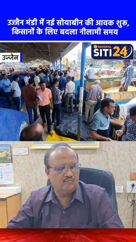उज्जैन मंडी: सोयाबीन की नई फसल की आवक शुरू, किसानों की सुविधा के लिए बदला नीलामी का समय 🌾🚜
मालवांचल में बोई गई सोयाबीन की अर्ली (अगेती) किस्म की कटाई शुरू हो गई है और उज्जैन कृषि उपज मंडी में किसानों ने बड़ी मात्रा में अपनी नई उपज लानी शुरू कर दी है। नए सीजन की शुरुआत को देखते हुए मंडी प्रशासन ने किसानों की सुविधा और उपज की सही तरीके से बिक्री के लिए नीलामी व्यवस्था में अहम बदलाव किए हैं।
अब तक सुबह 11:00 बजे से शुरू होने वाली नीलामी का समय बदलकर सुबह 10:00 बजे कर दिया गया है। मंडी प्रशासन के मुताबिक, जैसे-जैसे उपज की आवक बढ़ेगी, नीलामी का समय सुबह 9:00 बजे भी किया जा सकता है, ताकि किसानों को इंतजार न करना पड़े।
किसानों के लिए खास इंतजाम और वर्तमान भाव:
किसानों को मंडी में कोई परेशानी न हो, इसके लिए ट्रालियों के खड़े रहने के लिए पर्याप्त शेड, अतिरिक्त नीलामी कर्मचारियों की ड्यूटी, पेयजल और भोजन की समुचित व्यवस्था की गई है। इसके साथ ही उपज की सही तौल और तु�