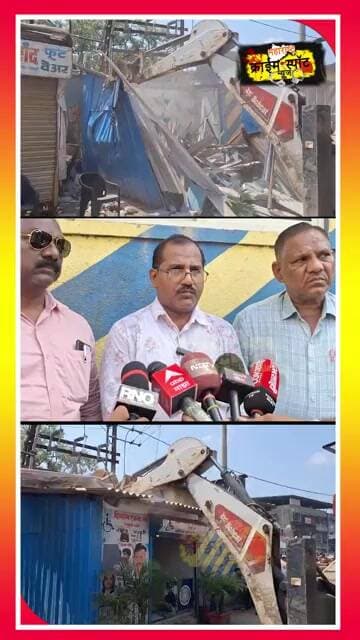 BHIWANDI : तीनबत्ती बाजारातील अनधिकृत कॅबिनवर अखेर महापालिकेचा हातोडा
