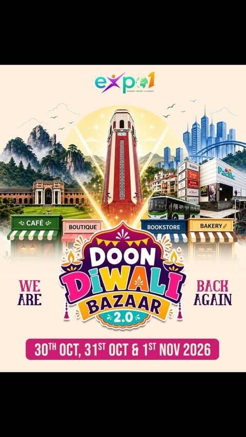 Dehradun, Diwali shopping ka scene is baar hone wala hai NEXT LEVEL! ЁЯШН
Doon Diwali Bazaar 2 is coming with Fashion ЁЯСЧ | Jewellery ЁЯТО | Beauty ЁЯТД | Food ЁЯНХ | Gifting ЁЯОБ | Home D├йcor ЁЯПа & Entertainment ЁЯО╢ тАФ all under one roof! тЭдя╕П
ЁЯУЕ 30 Oct тАУ 1 Nov 2026
ЁЯУН Hotel YKM & Resorts, GMS Road, Dehradun
тП░ 11 AM тАУ 10 PM
Apni Diwali shopping list ready rakho aur apne favourite people ke saath zaroor visit karo! ЁЯкФтЬи
тЬи Stall bookings are also OPEN тАФ limited stalls available!
ЁЯУЮ 79007 97777 | 95209 99099
Save this reel & share it with your shopping partner! тЭдя╕П
#DoonDiwaliBazaar2 #Dehradun #DehradunEvents #DiwaliShopping #Diwali2026 DoonDiwali DehradunShopping DehradunFood Uttarakhand FestiveVibes DiwaliVibes LocalBrands