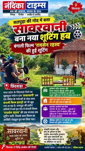 सावरवानी बना नया शूटिंग हब 🎬 | बंगाली फिल्म ‘रायसेन रहस्य’ की शूटिंग | Chhindwara News #shorts