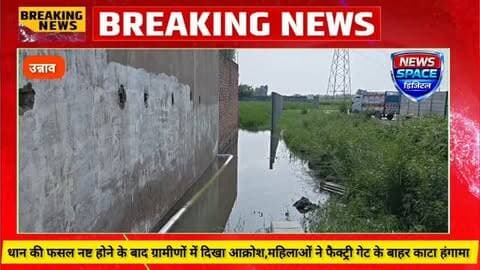 उन्नाव की थाना दही क्षेत्र के अंतर्गत चांदपुर गांव में फैक्ट्री का दूषित पानी खेत में पहुंचने से धान की फसल हुई खराब ग्रामीणों ने काटा हंगामा