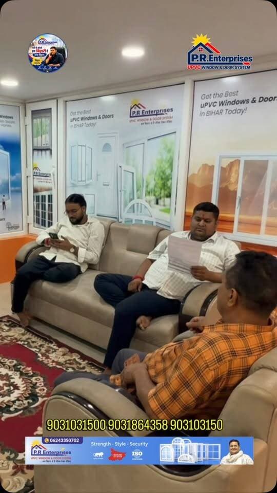 बिहार के अलग-अलग जगहों से आए अपने सभी कस्टमर का दिल से स्वागत एवं अभिनंदन। ❤️🙏
आपका विश्वास और प्यार ही हमारी सबसे बड़ी ताकत है।
PR Enterprises परिवार में आपका हार्दिक स्वागत है।
जय बिहार। ❤️
#PRWindows #PRUPVC #CustomerLove #CustomerVisit #Bihar JayBihar