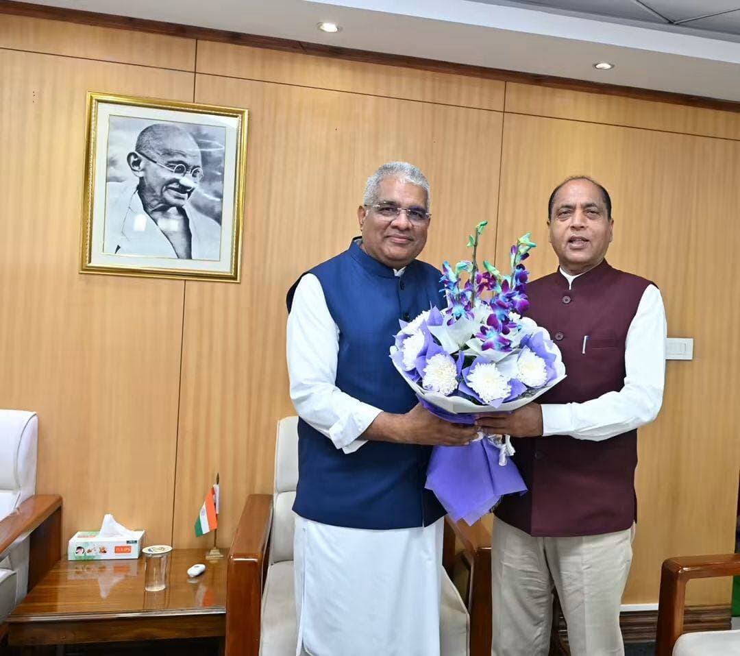 केंद्रीय पर्यावरण, वन एवं जलवायु परिवर्तन मंत्री भूपेंद्र यादव से दिल्ली में नेता प्रतिपक्ष जयराम ठाकुर ने की शिष्टाचार भेंट
