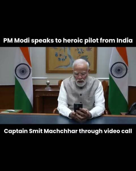 #Video | Prime Minister Narendra Modi on Friday spoke with Flydubai Captain Smit Machchhar through a video call as the inj*red Indian pilot recovers following a mid-air em*rgency aboard a flight from Dubai to Tel Aviv.
Machchhar, speaking from a hospital, briefed the Prime Minister about the incident and described how he responded despite suffering serious inj*ries. According to reports, he managed to reach and open the cockpit door after realising that the aircraft was rapidly descending.
His actions allowed passengers and crew members to enter the cockpit and intervene. Other qualified pilots on board subsequently helped take control of the aircraft, which later made an em*rgency landing in Tabuk, Saudi Arabia.
During the conversation, Prime Minister Modi praised Machchhar's courage and presence of mind during the emergency and wished him a speedy recovery.
Machchhar also recalled the difficult moments aboard the aircraft and spoke about how he remained determined during the crisis. Reports said he recited the Hanuman Chalisa during the ordeal.
The incident has attracted widespread attention, with authorities continuing to investigate the circumstances surrounding the emergency and the events inside the cockpit.
Machchhar's account has provided a first-hand glimpse into the events that unfolded aboard the flight and the efforts that helped bring the aircraft s*fely to the ground.