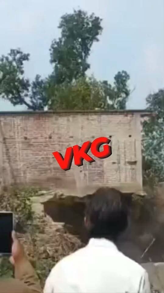 लखीमपुर खीरी जिले के रूरा सुल्तानपुर गांव में शारदा नदी का कहर जारी, शारदा नदी के आगोश में समय एक और घर, लगातार शारदा नदी का कटान जारी