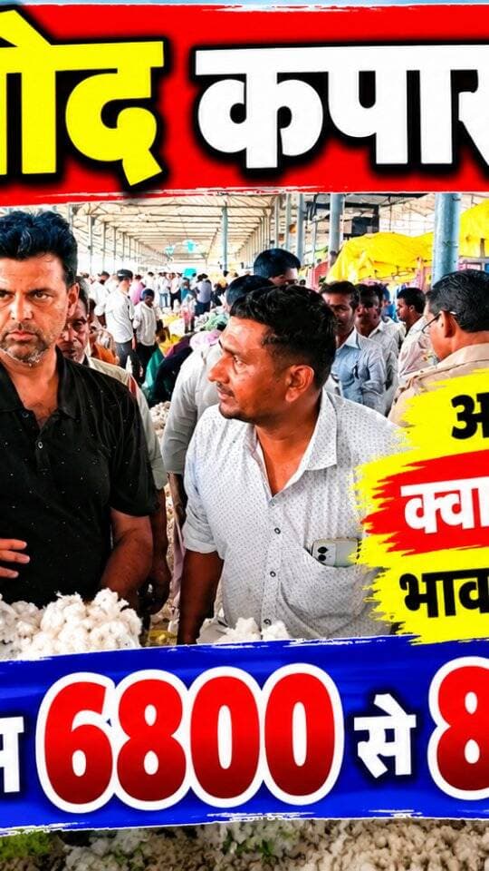आज धामनोद मंडी में कपास 8500 रुपए तक बिका, आज कपास में अच्छी तेजी 🔥 देखने मिली...
आज कपास 6800 से 8500 तक क्वालिटी अनुसार बिका...
05 अक्टूबर 2026
Dhamnod Mandi Bhav
.
.
.
.
.
.
.
.
.
.
.
.
.
.
#dhamnodmandibhav #kapasmandirates #kapaskabhav #mandinews #mandirates