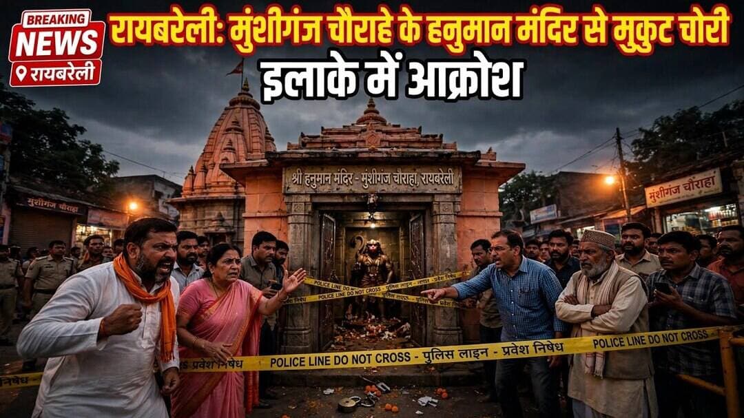 #HanumanMandir #MukutChori #UPCrime #BreakingNews #MandiRChori #LatestNews