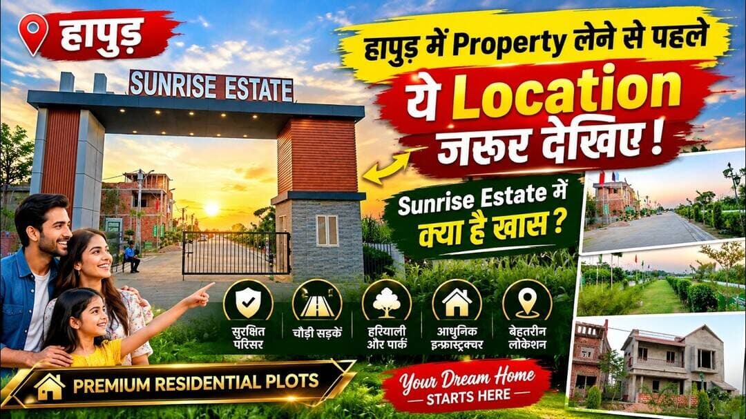 हापुड़ में Property का नया ठिकाना! Sunrise Estate की Location देख दंग रह जाएंगे ||