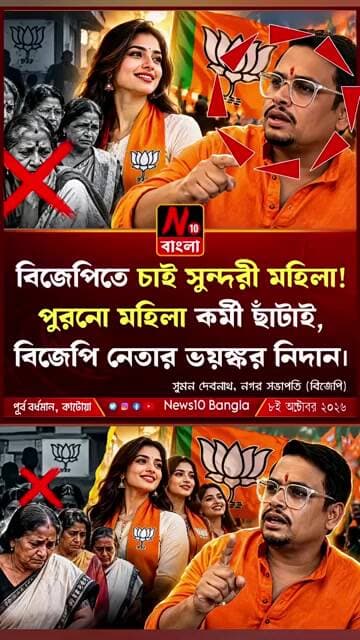 পূর্ব বর্ধমান,কাটোয়া: বিজেপিতে চাই সুন্দরী মহিলা! পুরনো মহিলা কর্মী ছাঁটাই, বিজেপি নেতা সুমন দেবনাথ