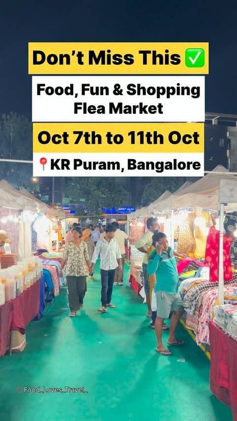 📍OPEN GROUND
SONNENAHALLI MAIN ROAD, DOMMSANDRA, OPPOSITE FAMILY Hyper MART AND FEDERAL BANK BENGALURU-560049
Oct 7th to 11th Oct
#krpuram #krpurambangalore #dommasandra #whitefieldbangalore #nammabengaluru