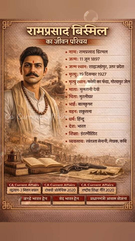 रामप्रसाद बिस्मिल का जीवन परिचय || Biography of Ram Prasad Bismil👇🎯👇 #fbreels #life #reelsvideoシ #love #ca #post #education
