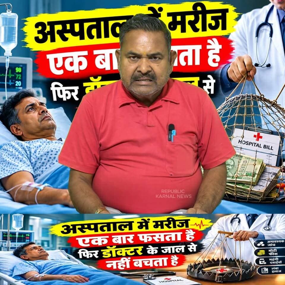 सतीश कुमार समाजसेवी हुए शहर के फेमस हॉस्पिटल के चार इंजेक्शन और कुछ गोलियों के हजारों रुपए के बिल के शिकार हुए। लोगों से अपना दर्द बयां कर सावधान और अस्पताल से बचाव के लिए किया निवेदन किया।