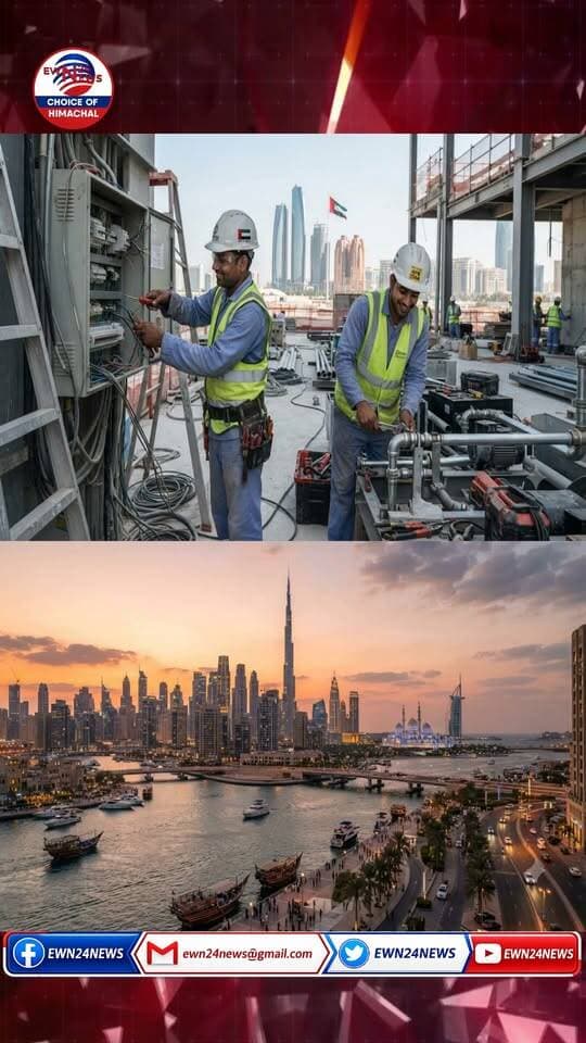 विदेश में इलेक्ट्रीशियन, फिटर की नौकरी....#JobsInUAE #Jobsalert #ewn24news #choiceofhimachal