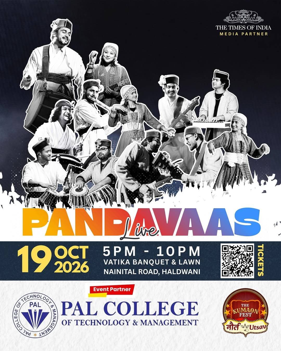 THE PANDAVAS Performing live on 18th Oct 2026
The pride of Uttarakhand. Last time, When The Pandavas came to The Kumaon Fest, the response was unforgettable.
THE KUMAON FEST – NAURT UTSAV
📅 17 | 18 | 19 OCTOBER
For this time, *Gujarat’s Garba meets Kumaon’s Jhoda* at *The Kumaon Fest - Naurth Utsav 2026!*
A festival where culture meets music, art, food and people from across the states
Event Partner : @pctmhld
📍 Vatika Banquet & Lawn, Haldwani
🎫 Reserve your passes now, be a part of the grand celebration & catch different performances LIVE!
Link in Bio
The biggest celebration of art, culture, literature, music & the spirit of Kumaon is coming back!
Stay tuned, DM/Contact us
To know more, Dm us or Contact/Whatsapp
Sourav: +91- 9837476299
Alternate Contact Number: 9927777732
•
#thekumaonfest #pandavas #haldwani #uttrakhand
taameerartivistsfoundation
KumaonFest Garba Dandiya Dandiyanight KumaoniCulture Uttarakhand Kumaon Culture Music Art SaveTheDates