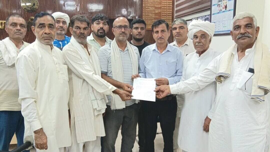 हाई टेंशन लाइन। डाबोदा खुर्द से दादरी तोय। SDM को सोपा ज्ञापन। किसानों में रोष। #hightlight #line