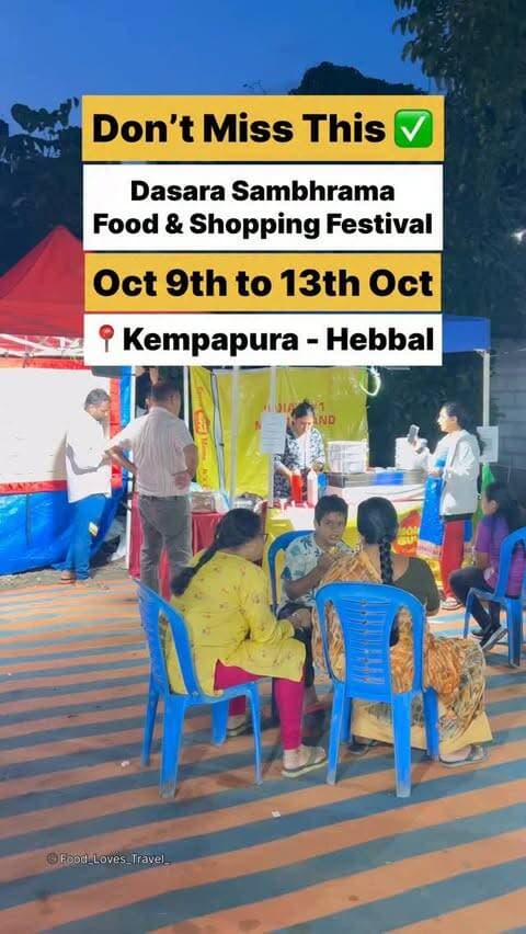 📍PRIVATE GROUND, OPPOSITE TO PRESIDENCY COLLEGE, KUVEMPU ROAD, PAMPA EXTENSION, HEBBAL KEMPAPURA.
Oct 9th to 13th Oct
Stall Booking:- 99808 11505
#kempapurahebbal #kempapura #hebbalbangalore #hebbala #bangalorefoodies