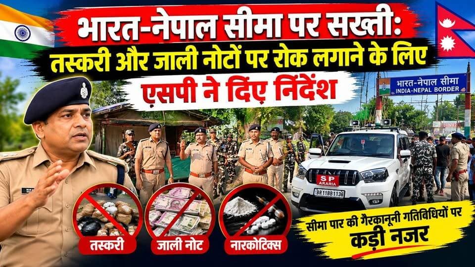 भारत-नेपाल सीमा पर सख्ती: तस्करी और जाली नोटों पर रोक लगाने के लिए एसपी ने दिए निर्देश !