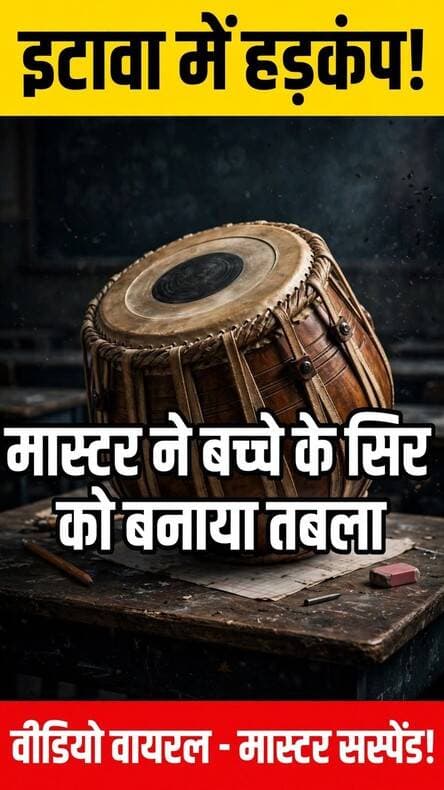 इटावा: शिक्षण ने क्लासरूम में छात्र के सिर को बनाया तबला बीएसए ने लिया संज्ञान
स्कूल बच्चों को शिक्षा और संस्कार देने की जगह है, उनके सम्मान से खिलवाड़ करने की नहीं।
इटावा के सैफई विकासखंड के प्राथमिक विद्यालय बिरौली से जुड़ा एक सरकारी स्कूल का वीडियो सामने आया है, जिसमें प्रधानाचार्य दिनेश कुमार एक छात्र के सिर पर तबला बजाने जैसी हरकत करते दिखाई दे रहे हैं। वीडियो में अन्य छात्र-छात्राएं हंसते हुए भी नजर आ रहे हैं।
इस घटना ने बच्चों की गरिमा, स्कूल में अनुशासन और शिक्षकों की जिम्मेदारी को लेकर गंभीर सवाल खड़े किए हैं। जिस बच्चे के साथ यह व्यवहार हुआ, उसकी भावनाओं और सम्मान का ध्यान रखना भी उतना ही जरूरी है।
बताया जा रहा है कि मामले में प्रधानाचार्य को निलंबित कर दिया गया है। अब जरूरत है कि पूरे मामले की निष्पक्ष जांच हो और जांच में दोषी पाए जाने पर नियमानुसार सख्त विभागीय कार्रवाई की जाए।
आपकी राय: क्या बच्चों के साथ इस तरह का व्यवहार करने वाले शिक्षक के खिलाफ सख्त कार्रवाई होनी चाहिए? अपनी राय कमेंट में जरूर बताएं।
#Etawah #Saifai #UPNews #DDMNews #ViralVideo #SchoolNews #TeacherSuspended #BreakingNews