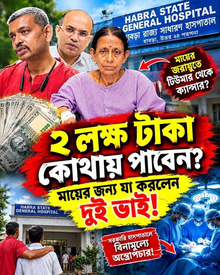 মাকে বাঁচাতে টাকার জন্য হাহাকার! হাবড়া হাসপাতালে মিলল নতুন জীবন