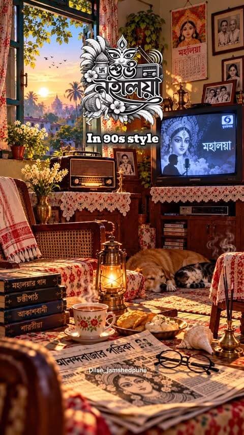 মহালয়া — বাঙালির শিকড়ে মিশে থাকা এক চিরন্তন আবেগ।
The story of Mahalaya is deeply rooted in Hindu mythology and the timeless traditions of Bengal. It marks the beginning of Devipaksha, the sacred period when devotees prepare to welcome Maa Durga to her maternal home on Earth.
According to Hindu mythology, Maa Durga descended to defeat Mahishasura, the demon who had challenged the balance of the universe. Her victory represents the eternal triumph of good over evil, light over darkness, and divine power over arrogance.
But in Bengal, Mahalaya is much more than a mythological beginning. It is the haunting melody of Mahishasuramardini, the powerful voice of Birendra Krishna Bhadra echoing through the early morning silence, the fragrance of shiuli flowers, the beauty of white kash phool swaying in autumn winds, and the first whispers of Durga Puja in every Bengali heart.
From generations listening to the radio before sunrise to today’s celebrations, Mahalaya continues to connect Bengal’s history, mythology, spirituality, and cultural identity.
Because in Bengal, Maa Durga is not just a goddess. She is a daughter returning home, a symbol of Shakti, and an emotion that brings an entire community together.
মা আসছেন। মহালয়া এসে গেছে। শুভ মহালয়া।
#Mahalaya #ShubhoMahalaya #Mahishasuramardini #MaaDurga #BengalCulture BengaliTradition DurgaPuja Devipaksha BengalHeritage Jamshedpur DilseJamshedpuria
jamshedpur
jharkhand
instagram
keepsupporting
reelsinstagram
reelkarofeelkaro
reelitfeelit
reels
trending
trendingreels