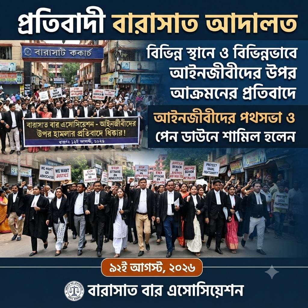 বিভিন্ন স্থানে ও বিভিন্নভাবে আইনজীবীদের উপর আক্রমণের প্রতিবাদী বারাসাত আদালতের আইনজীবীরা পথসভা ও পেন ডাউনে শামিল হলেন
<nis:link nis:type=tag nis:id=tv6বাংলা nis:value=tv6বাংলা nis:enabled=true nis:link/> <nis:link nis:type=tag nis:id=fpyシviralfypシ゚viralシalシ nis:value=fpyシviralfypシ゚viralシalシ nis:enabled=true nis:link/> <nis:link nis:type=tag nis:id=reelsviralシ nis:value=reelsviralシ nis:enabled=true nis:link/> <nis:link nis:type=tag nis:id=ভাইরাল nis:value=ভাইরাল nis:enabled=true nis:link/> <nis:link nis:type=tag nis:id=fyp nis:value=fyp nis:enabled=true nis:link/> <nis:link nis:type=tag nis:id=hashtag nis:value=hashtag nis:enabled=true nis:link/> <nis:link nis:type=tag nis:id=motivation nis:value=motivation nis:enabled=true nis:link/> <nis:link nis:type=tag nis:id=trending nis:value=trending nis:enabled=true nis:link/> <nis:link nis:type=tag nis:id=motivation nis:value=motivation nis:enabled=true nis:link/>